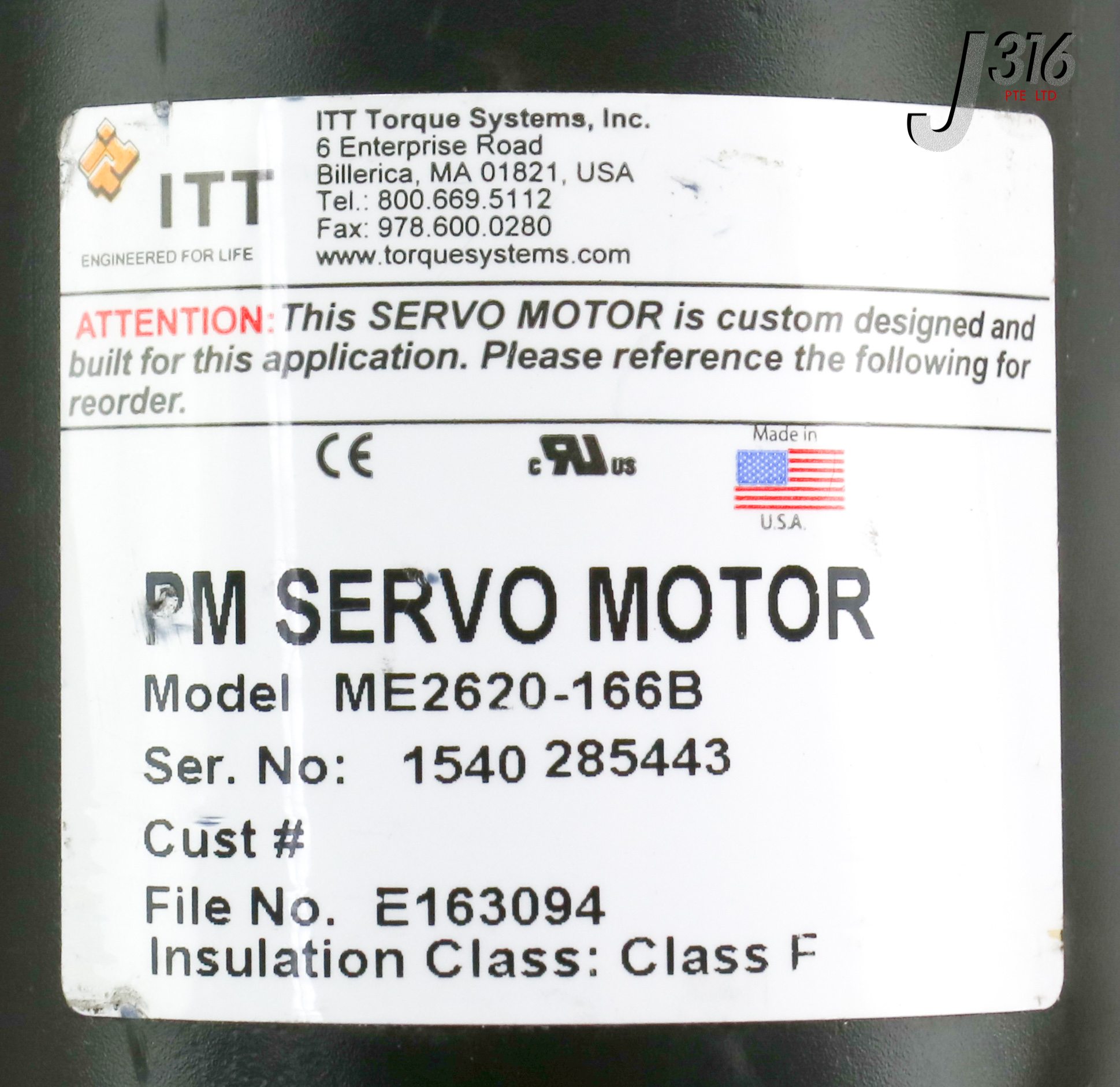 18835 ITT PM SERVO MOTOR W/ ENCODER C2 0550 DM 0500 ME2620-166B | eBay